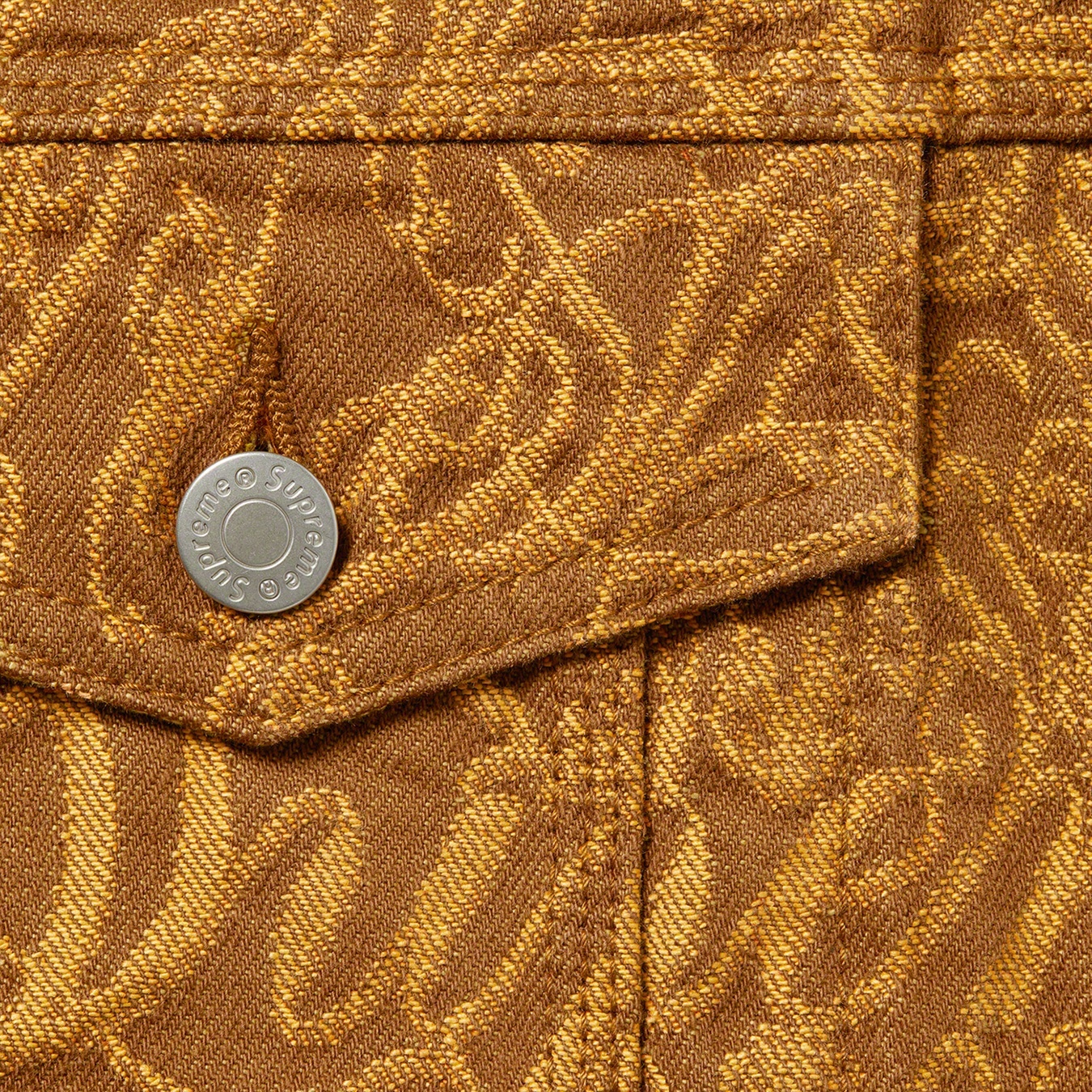 Script Jacquard Denim Trucker Jacket view 6